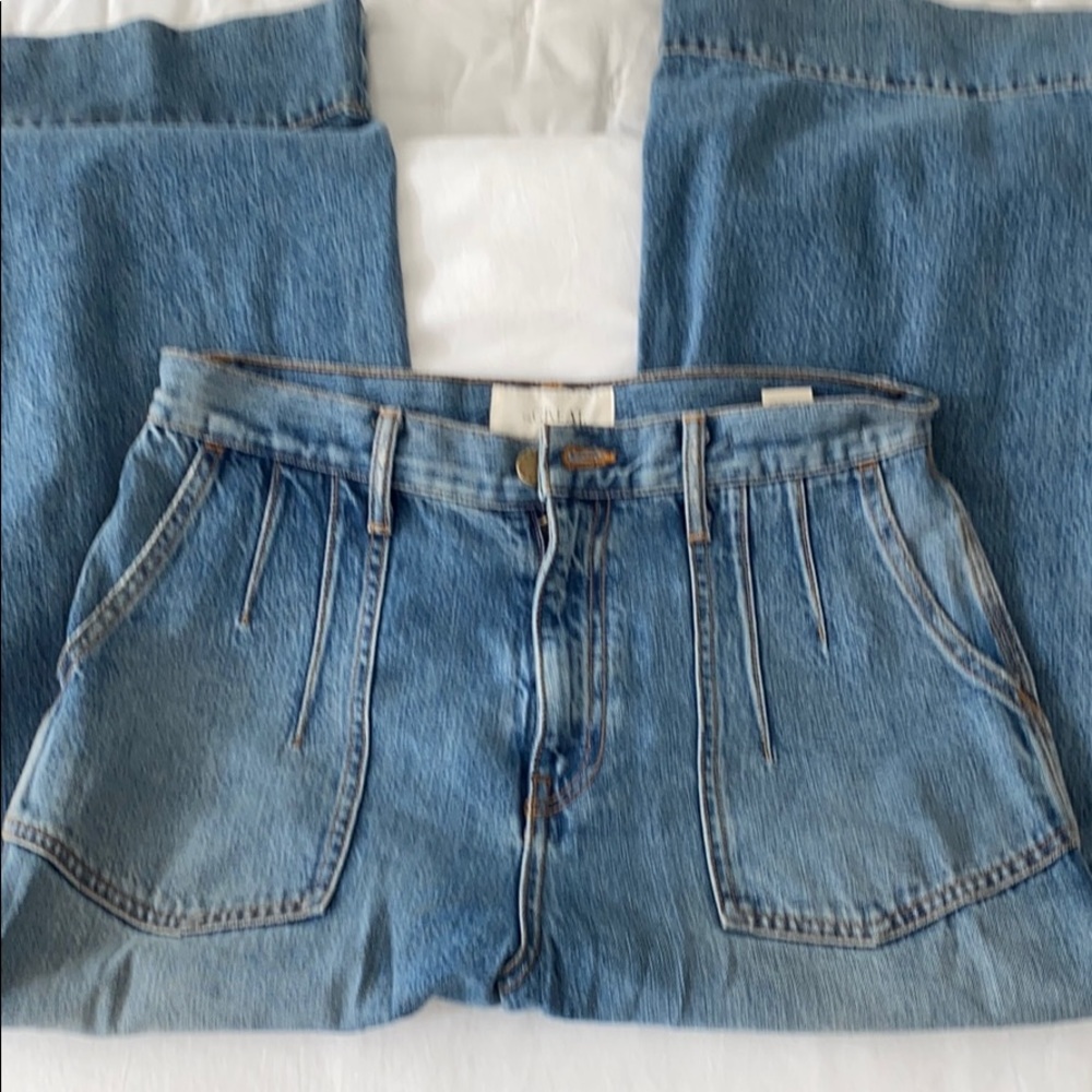 THE GREAT. Blue Flare & Wide Leg Jeans - Picture 4 of 5